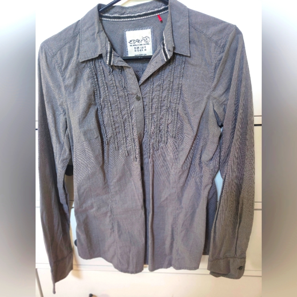 Esprit Charcoal Collared Buttoned Shirt